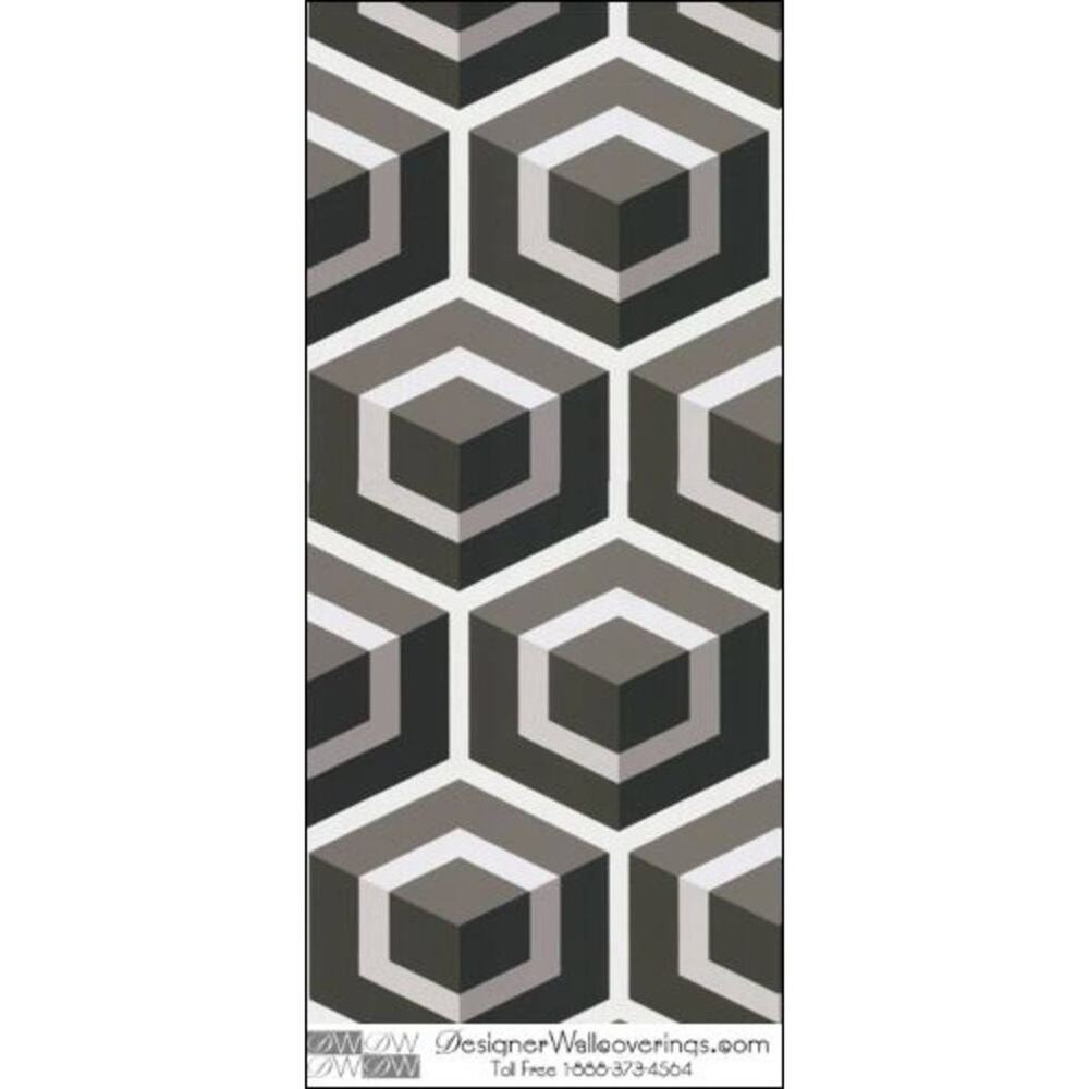 Hexagon Dark Grey  WallPaper by Cole & Son